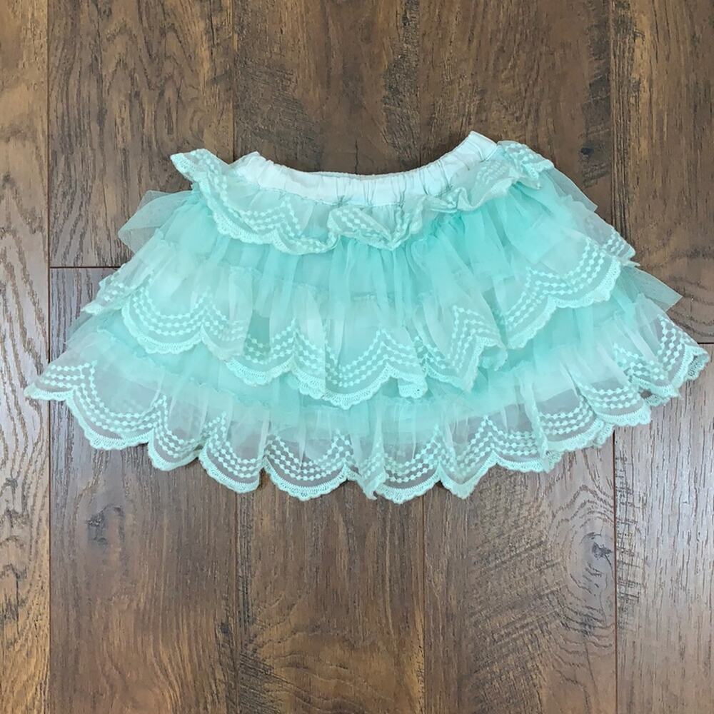 Matilda Jane Sky Blue Lace/Tulle Tiered Skirt